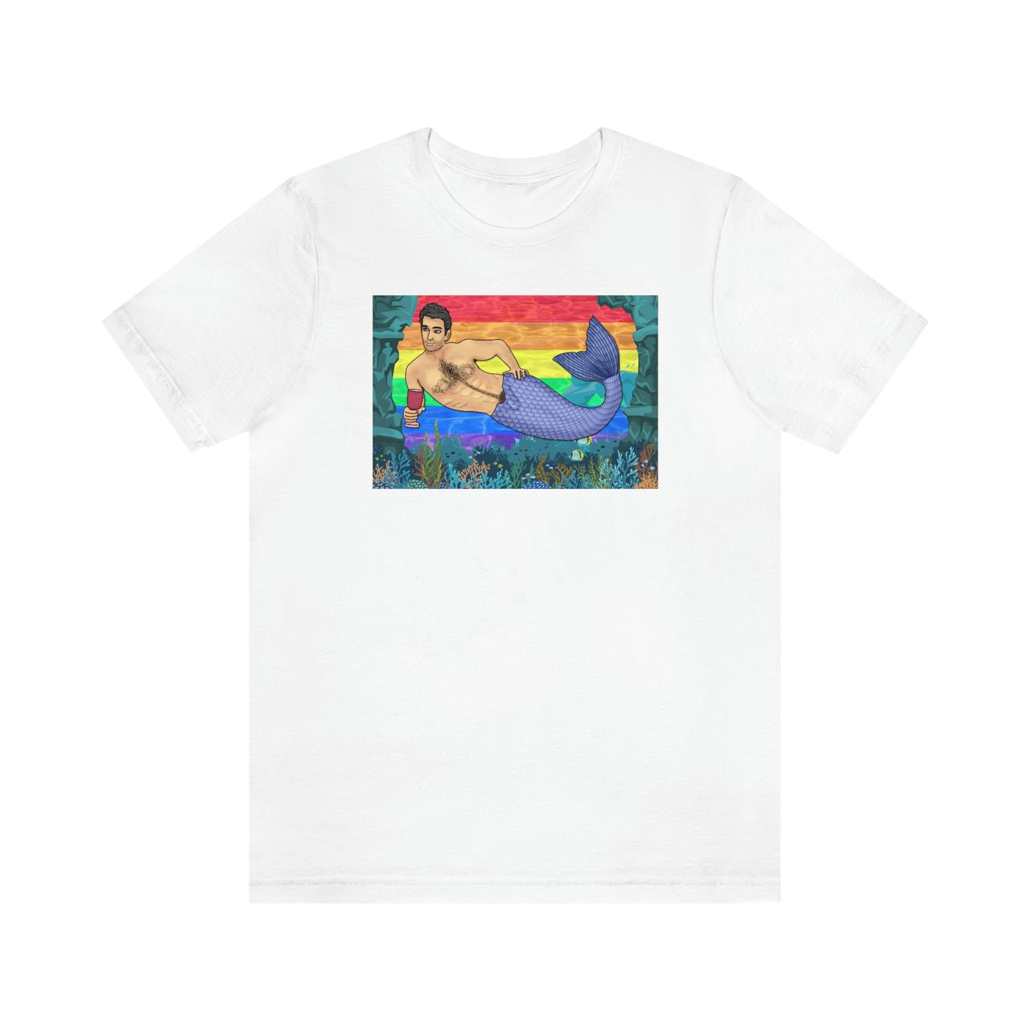 Gay Merman Under the Sea Adult T-Shirt