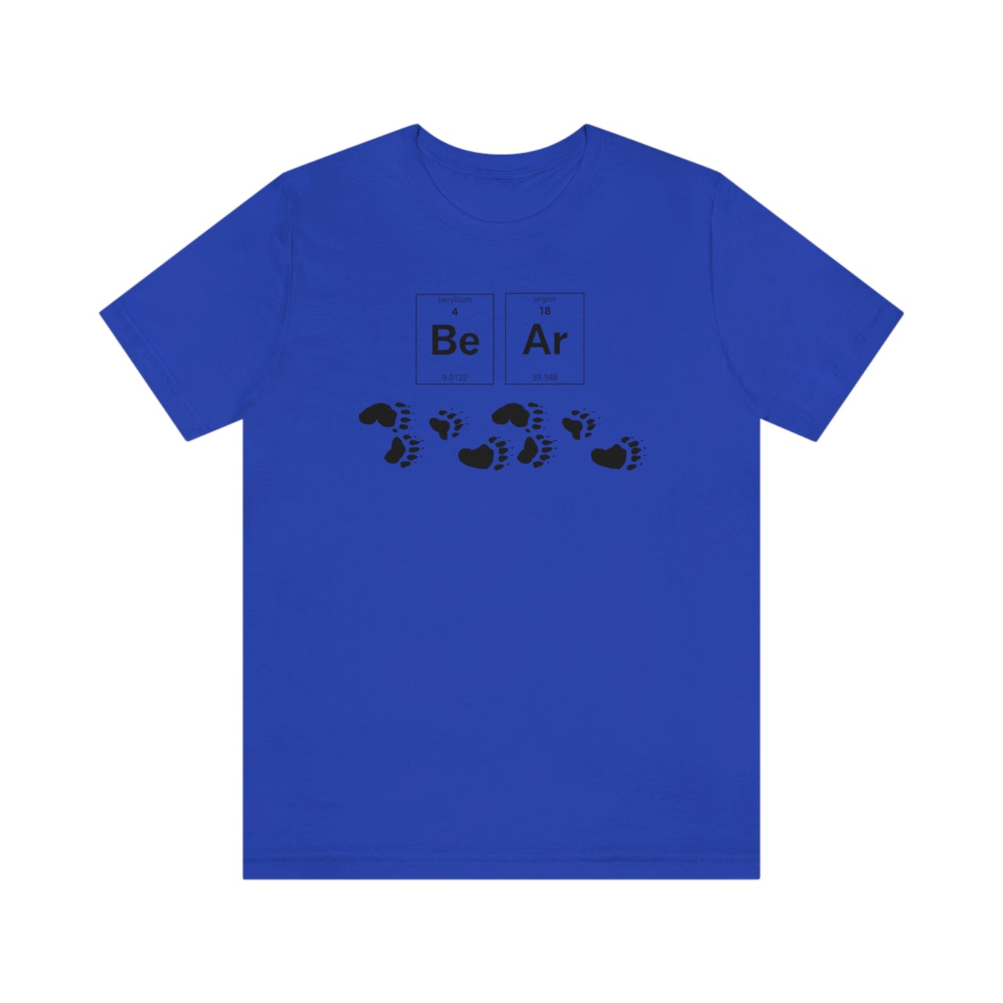 T-shirt pour adulte, tableau périodique, patte d'ours, ours