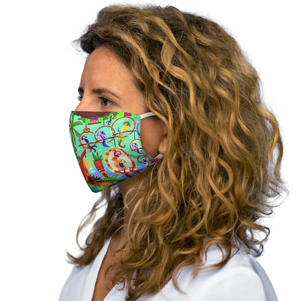 Masque facial en polyester/coton ajusté Tiki Birds