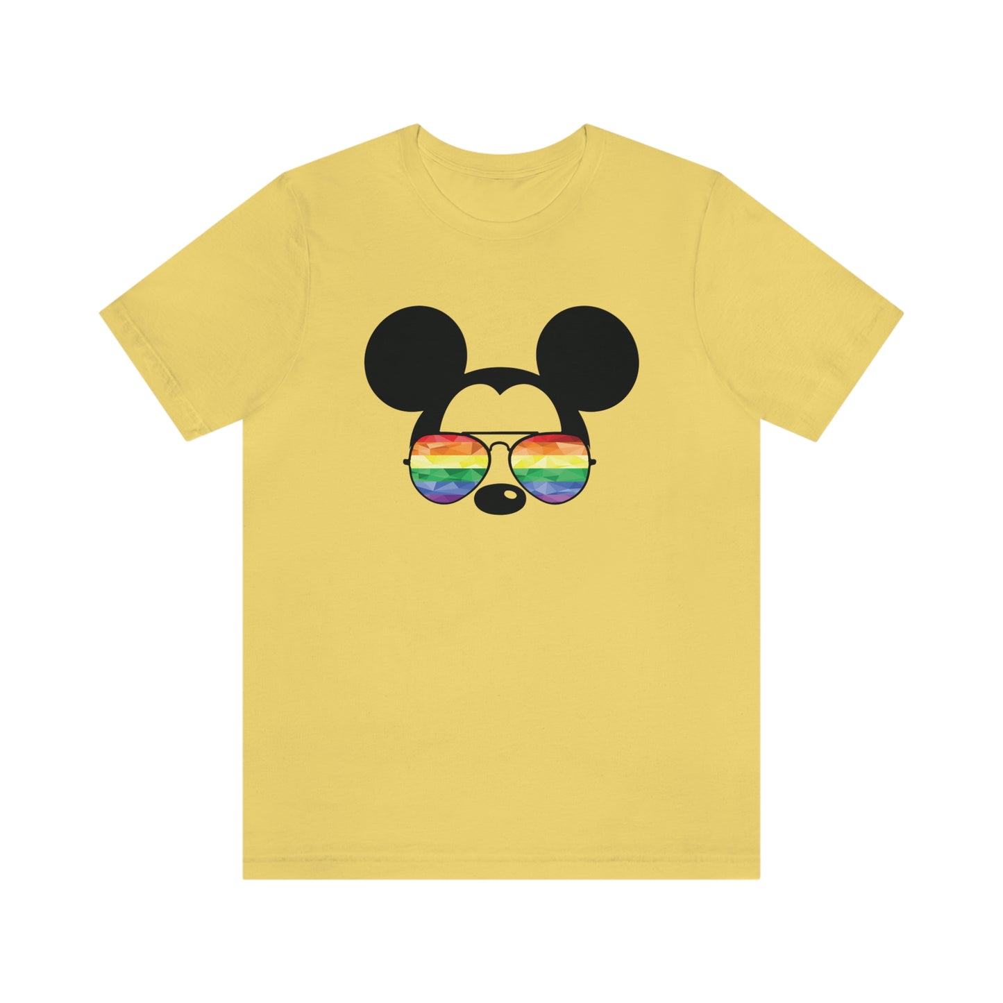 Rainbow Sunglasses Mouse Head Unisex T-Shirt