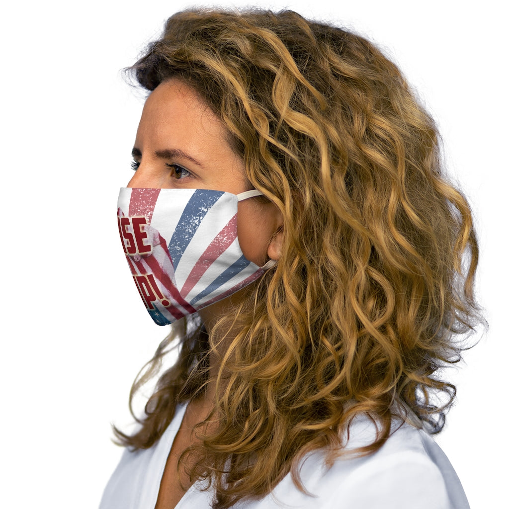 ¡Levantate! Mascarilla facial de poliéster/algodón de ajuste ceñido de American Protest