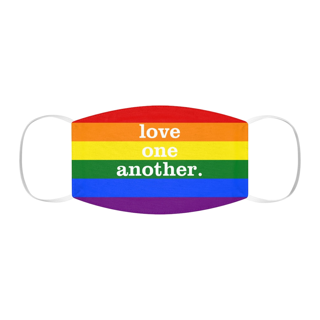 Love One Another LGBTQ Rainbow Pride Snug-Fit Polyester/Cotton Face Mask