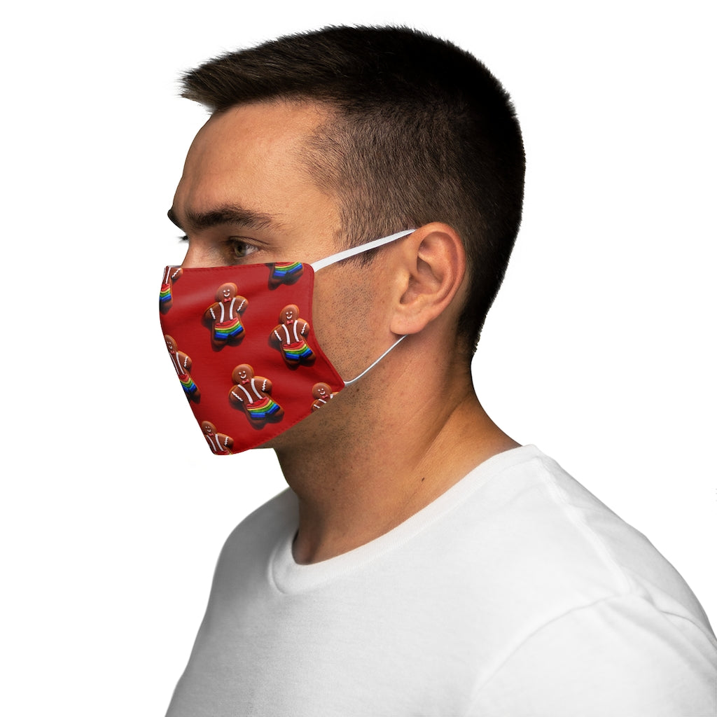 Masque facial en polyester/coton ajusté pour hommes en pain d'épice gay