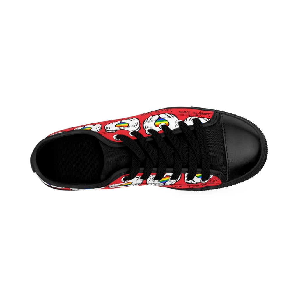 Baskets Homme Love is Love Mouse Hands - Rouge