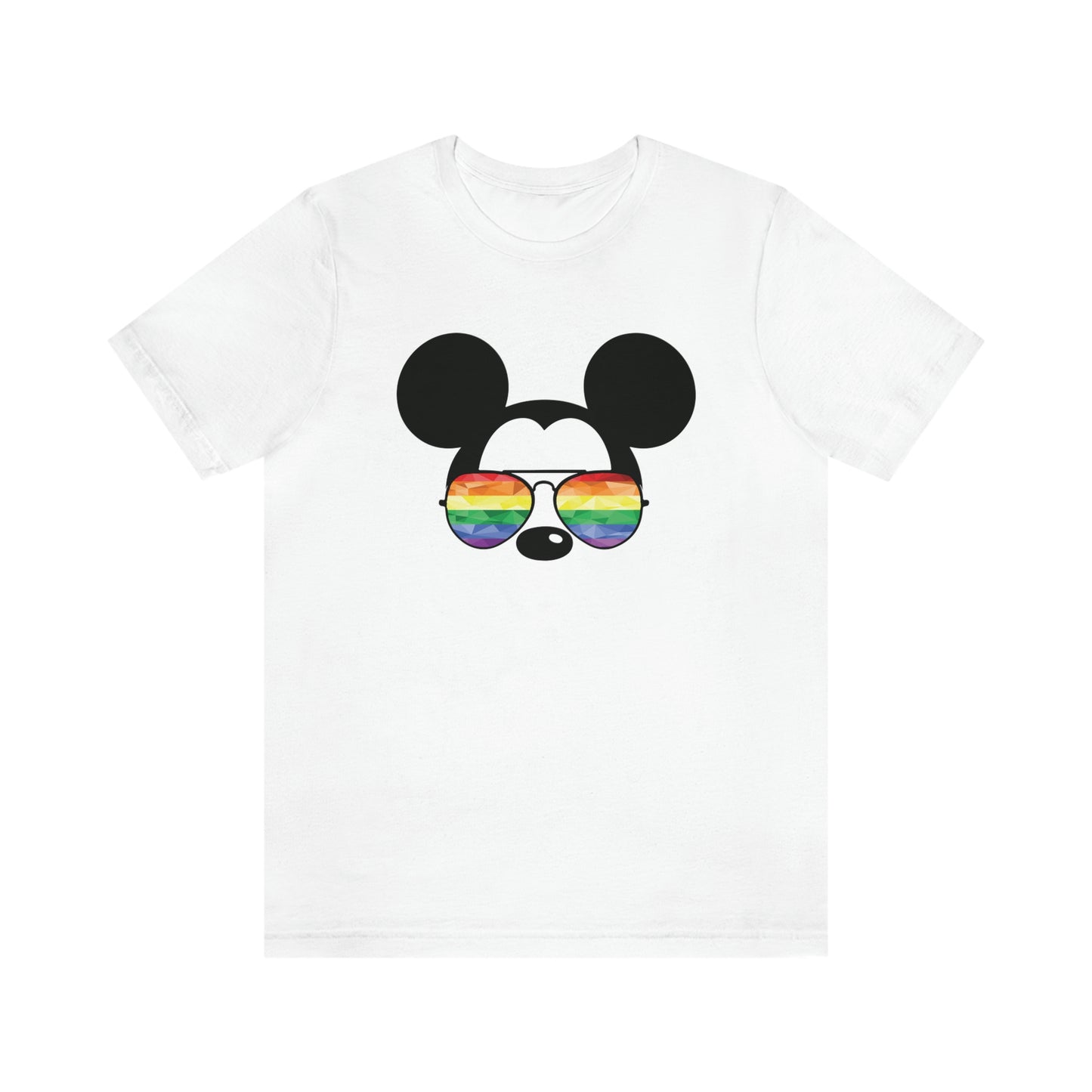 Rainbow Sunglasses Mouse Head Unisex T-Shirt