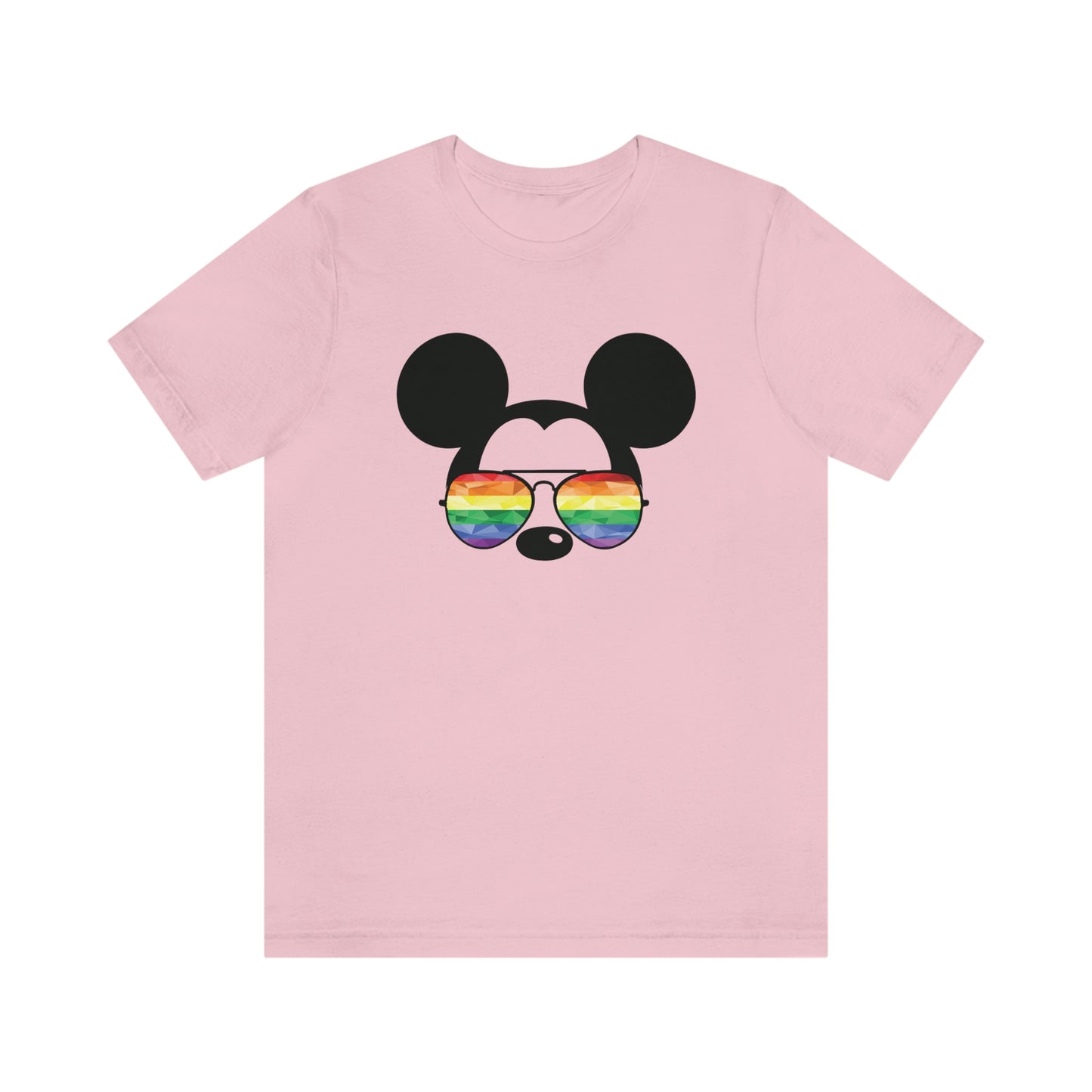 Rainbow Sunglasses Mouse Head Unisex T-Shirt
