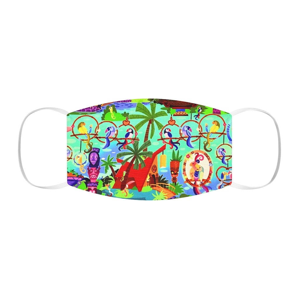Masque facial en polyester/coton ajusté Tiki Birds