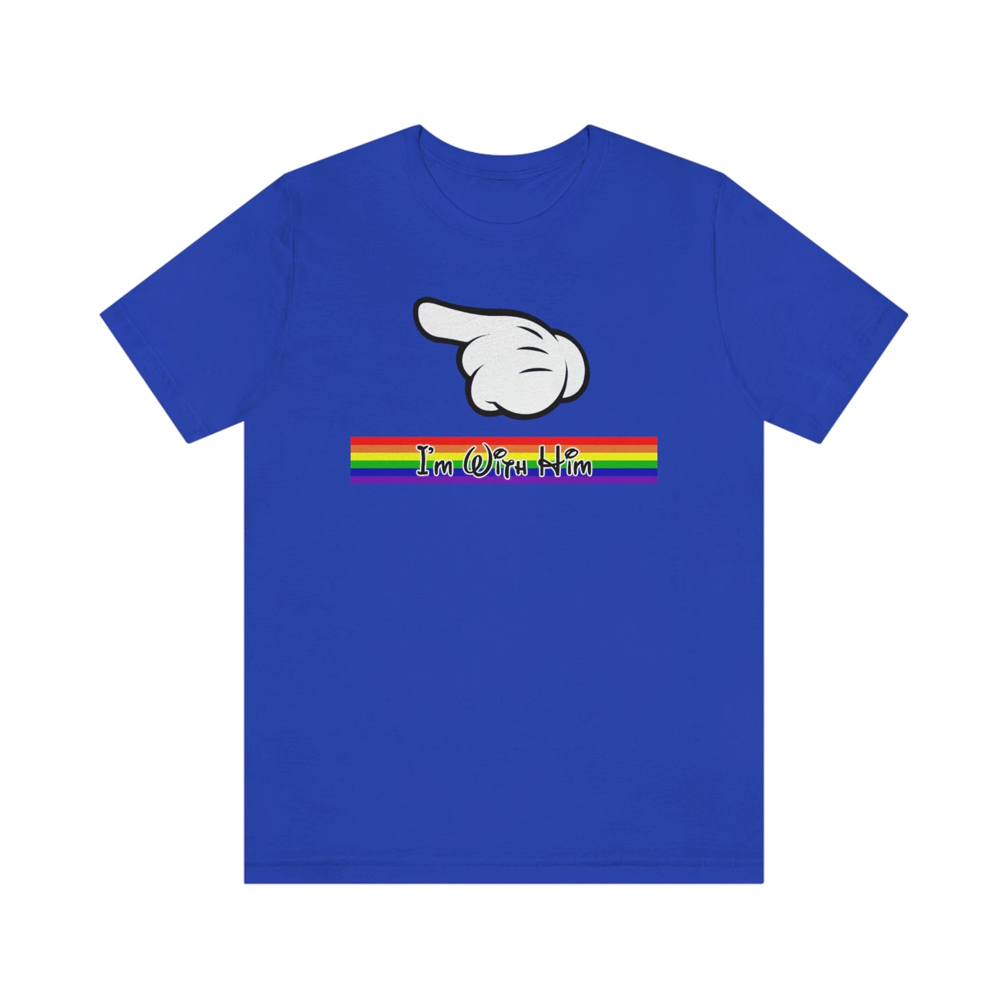I'm with Him Mouse Hand Pointing Left Adult T-Shirt
