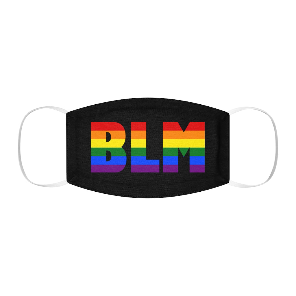 Black Lives Matter LGBTQ Máscara facial de poliéster/algodón ajustada