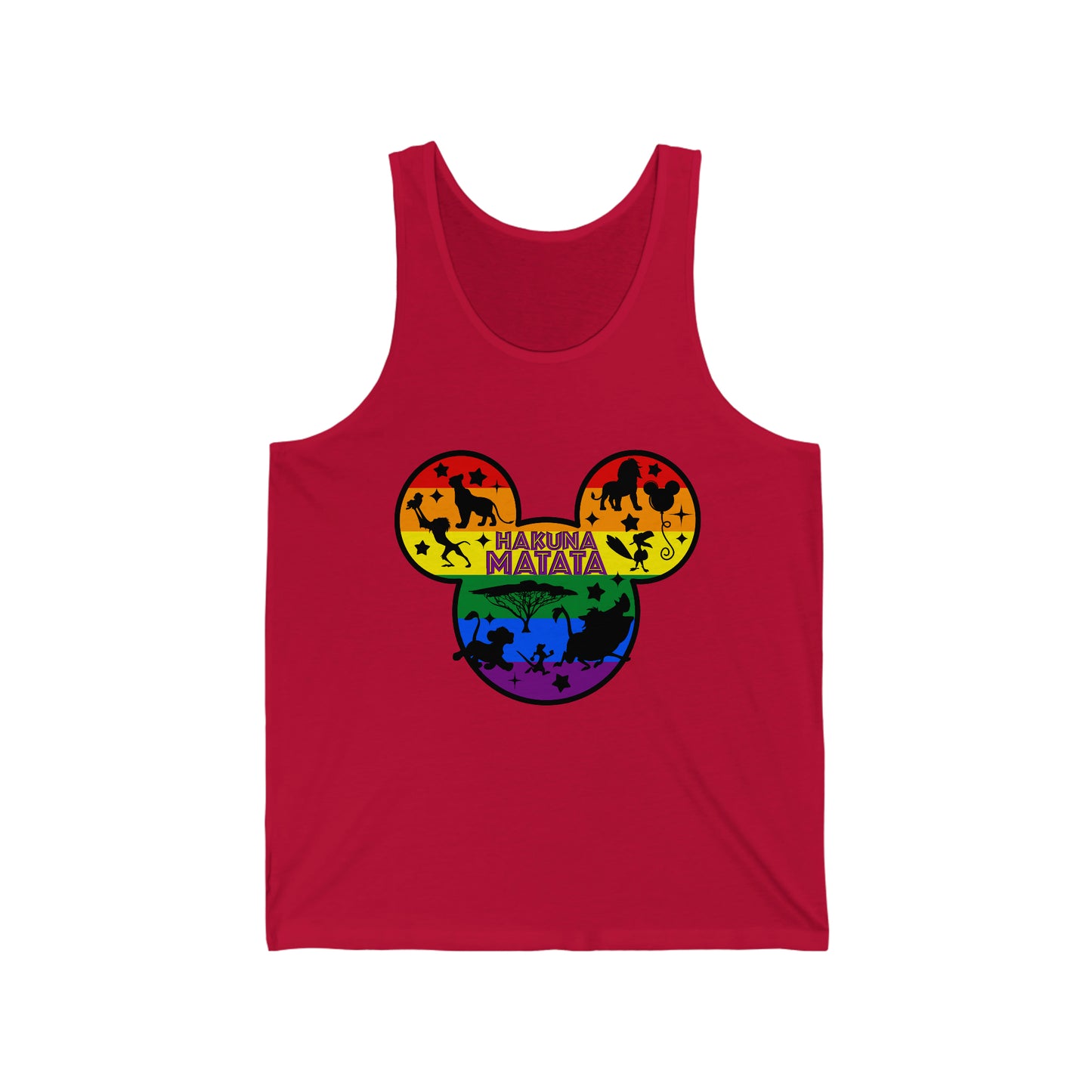 Hakuna Matata LGBTQ Rainbow Pride - Camiseta sin mangas unisex para adultos
