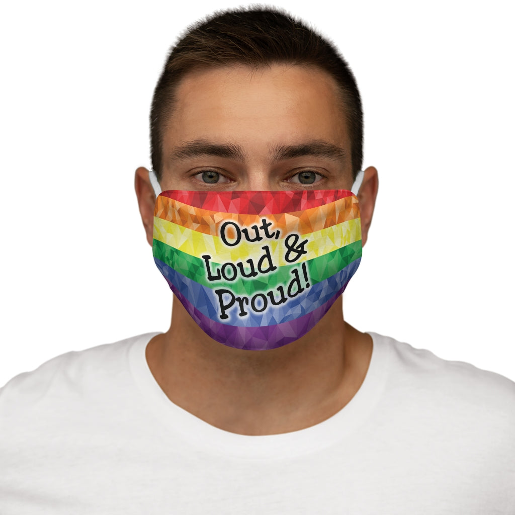 Masque facial en polyester/coton ajusté Out Loud & Proud