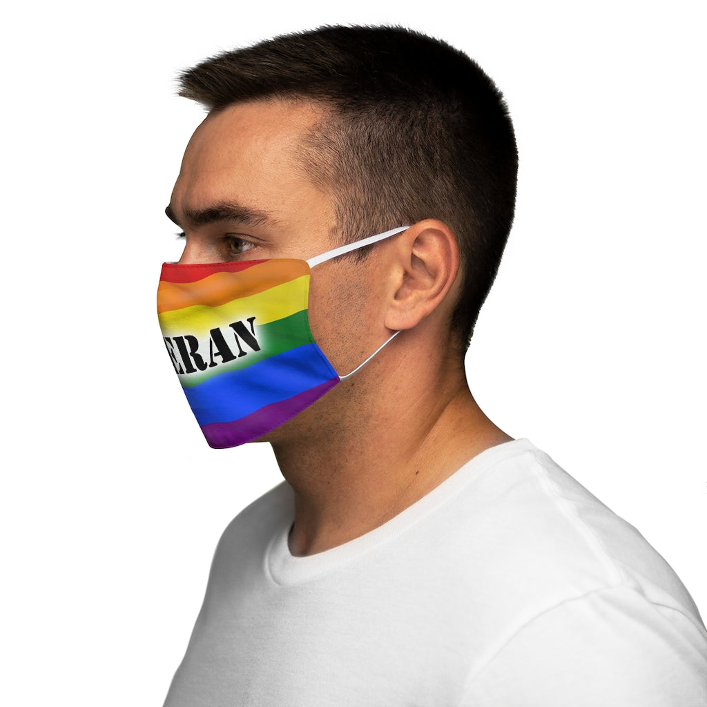 Mascarilla facial de poliéster/algodón ajustada para veteranos americanos LGBTQ