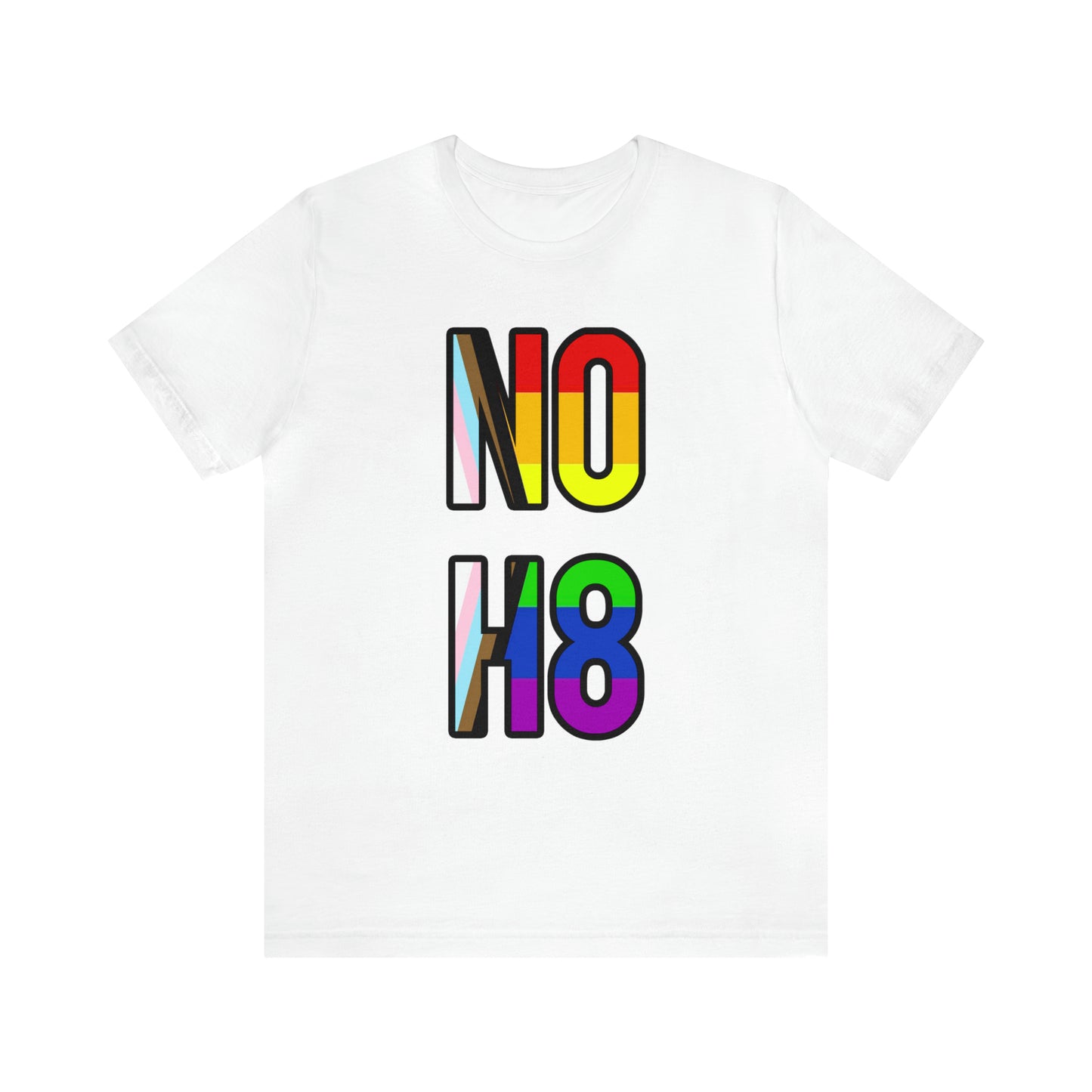NO H8 LGBTQ+ Pride Unisex Jersey Short Sleeve T-Shirt