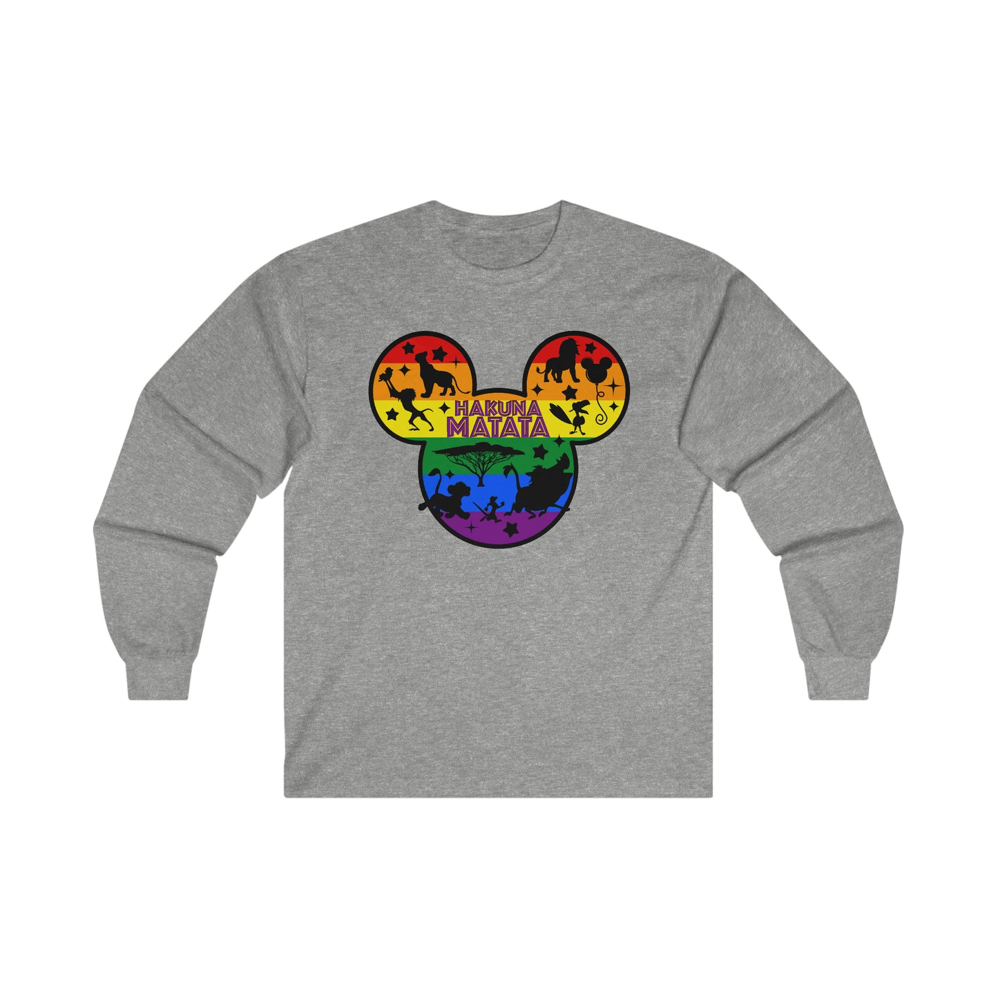 Hakuna Matata Gay Pride Adult Long Sleeve T-Shirt