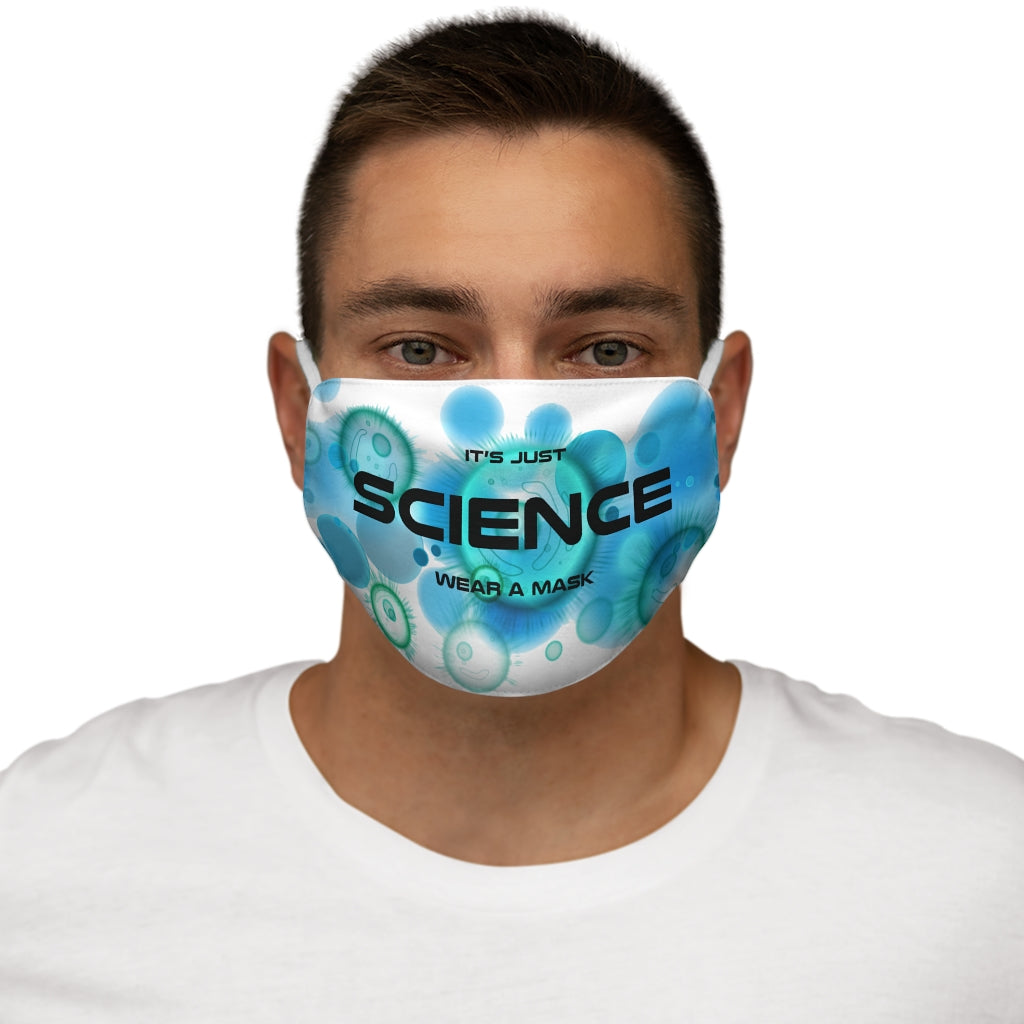 Es solo ciencia Mascarilla ajustada de poliéster/algodón