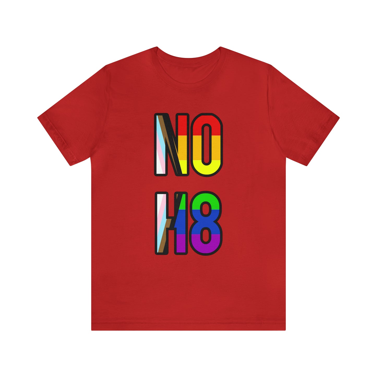 NO H8 LGBTQ+ Pride Unisex Jersey Short Sleeve T-Shirt