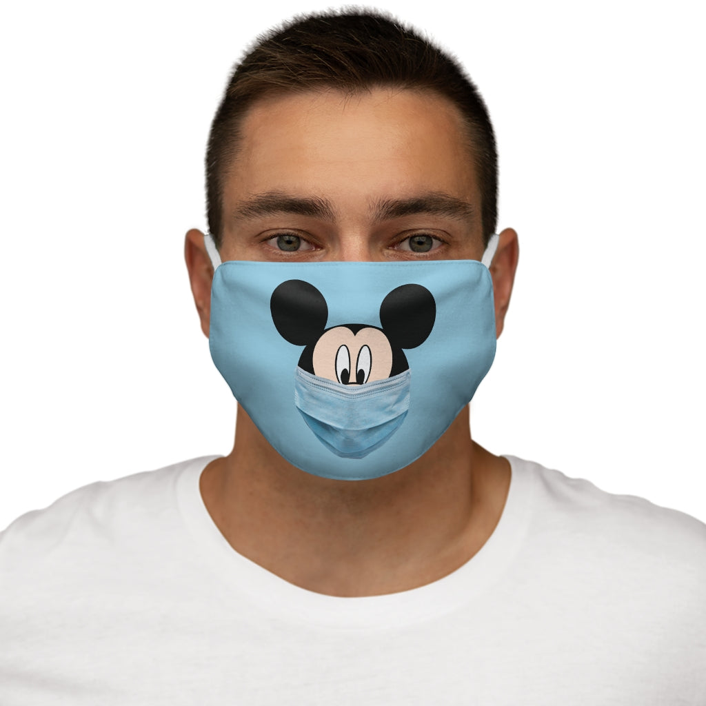 Mouse Wears a Face Mask Snug-Fit Polyester/Cotton Face Mask