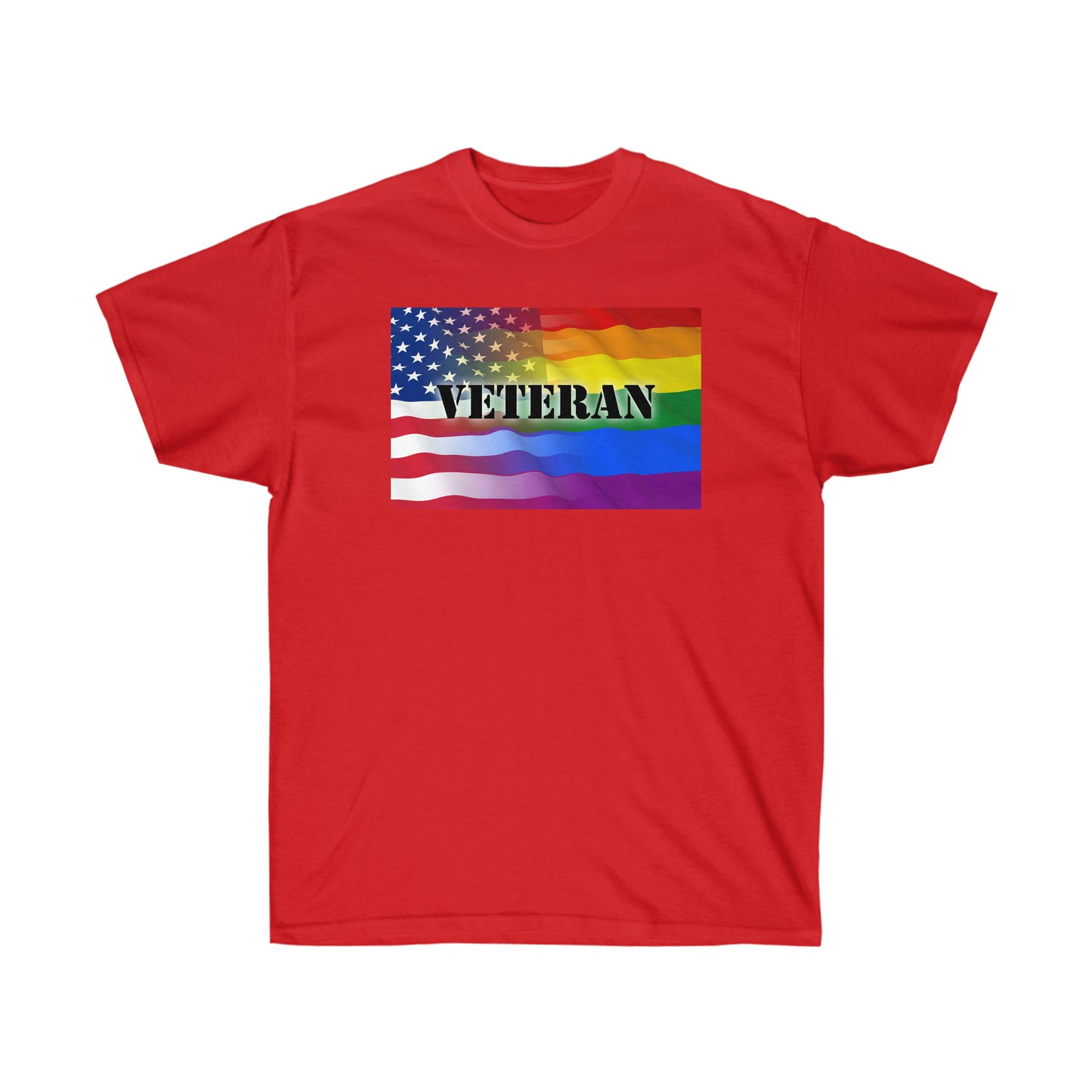 T-shirt unisexe adulte vétéran américain LGBTQ