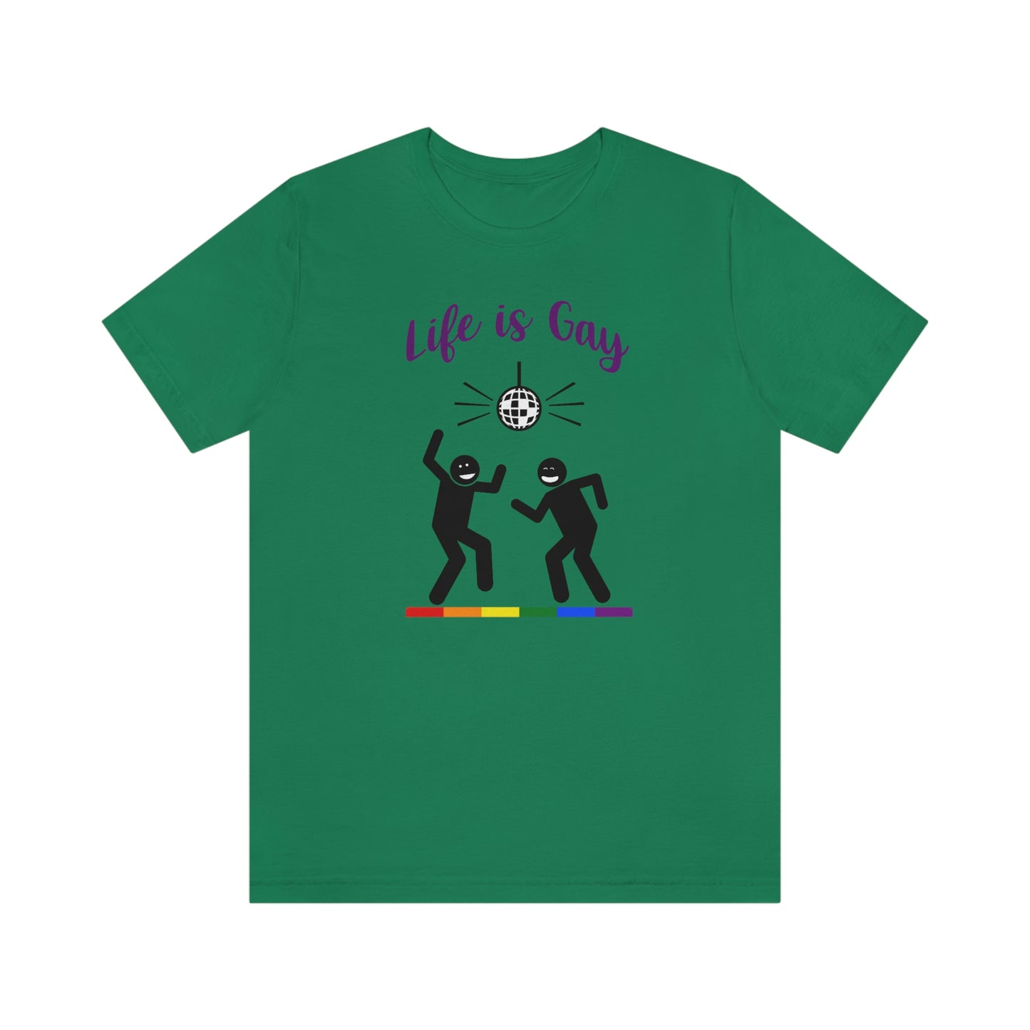 Life is Gay - Camiseta unisex para adultos disco