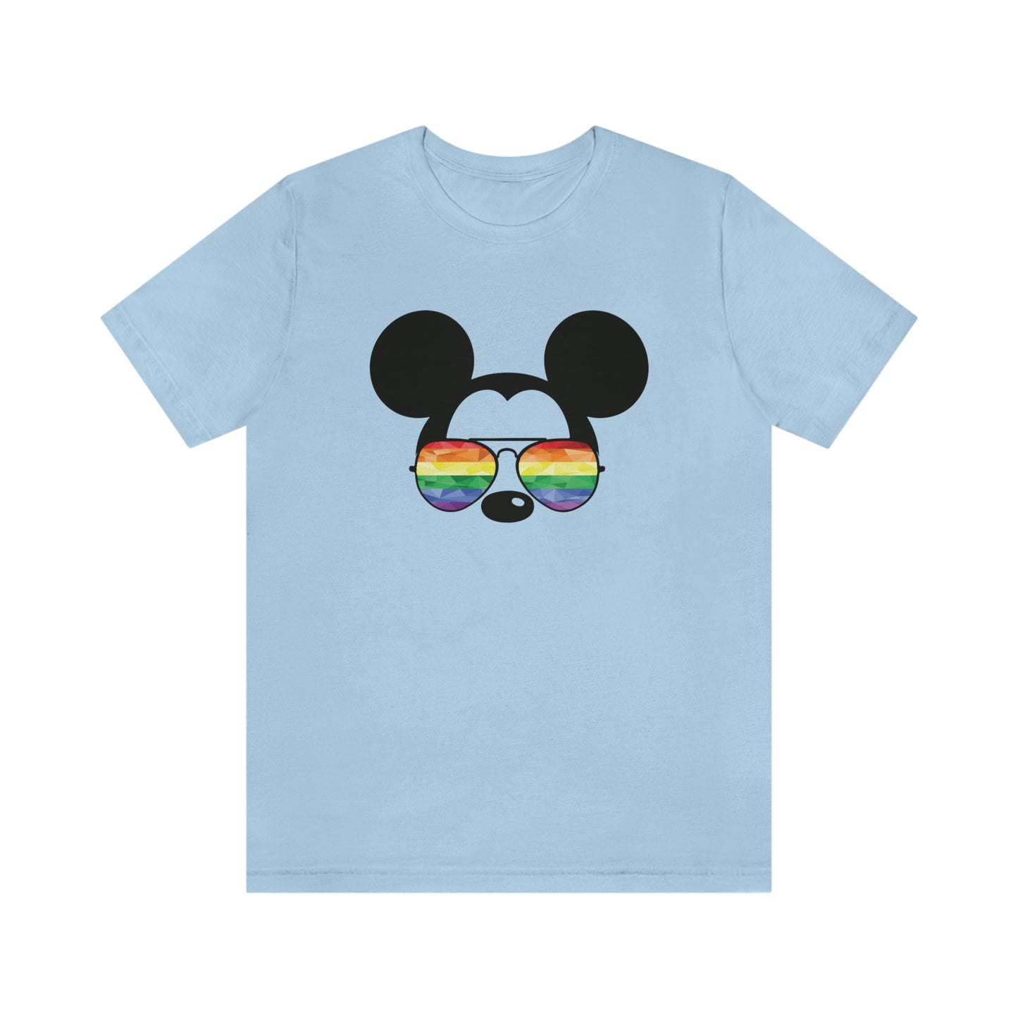 Rainbow Sunglasses Mouse Head Unisex T-Shirt