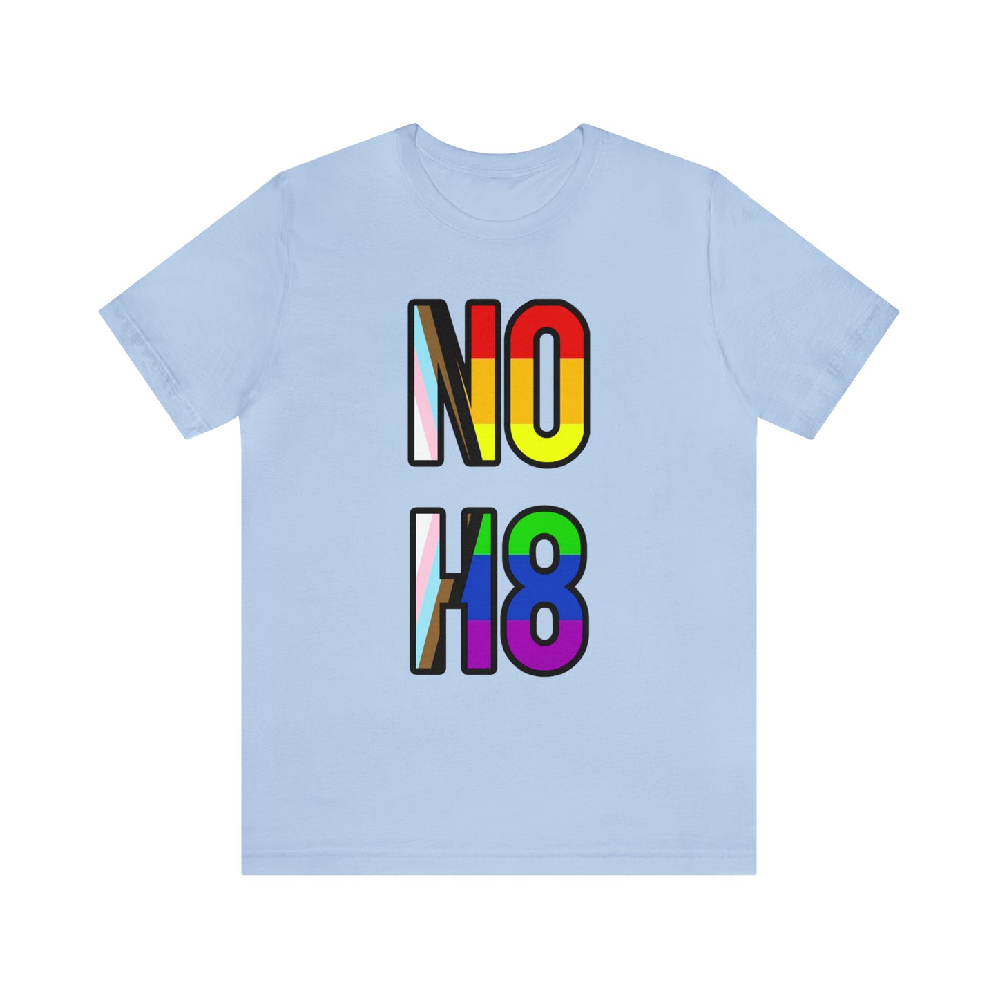 NO H8 LGBTQ+ Pride Unisex Jersey Short Sleeve T-Shirt
