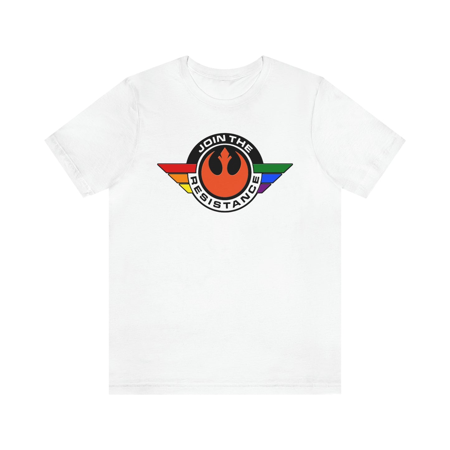 Únete a la camiseta unisex para adultos del Orgullo LGBTQ de la Resistencia