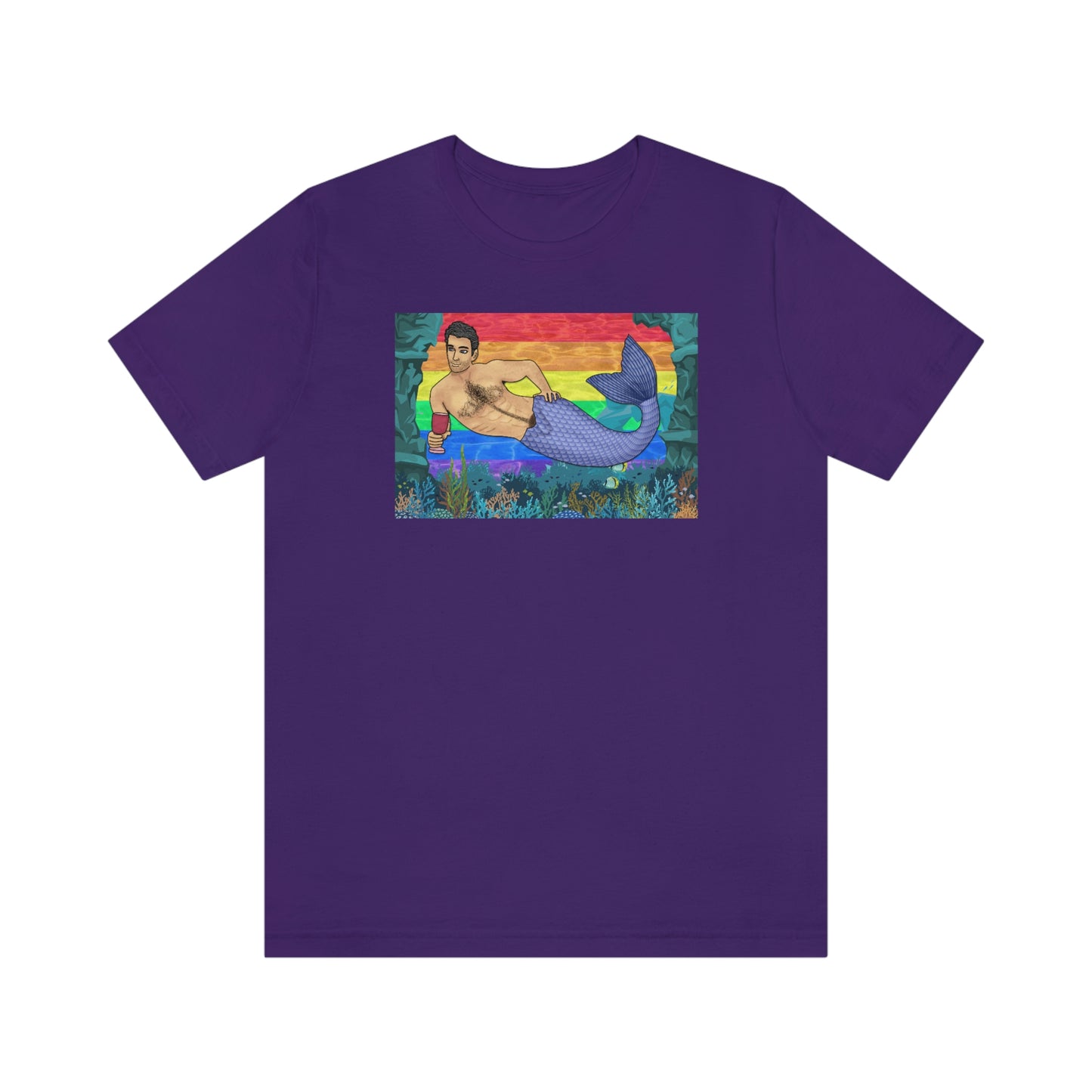Gay Merman Under the Sea Adult T-Shirt