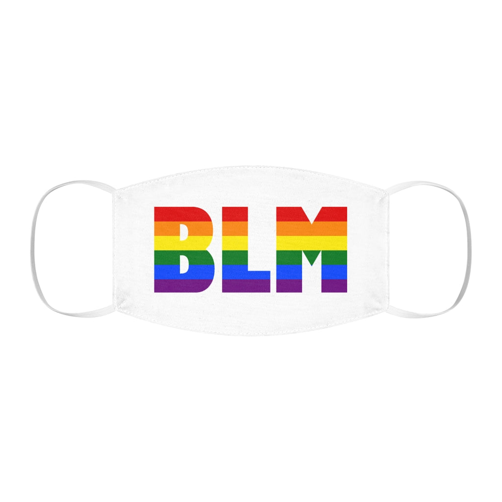 Black Lives Matter LGBTQ Máscara facial de poliéster/algodón ajustada