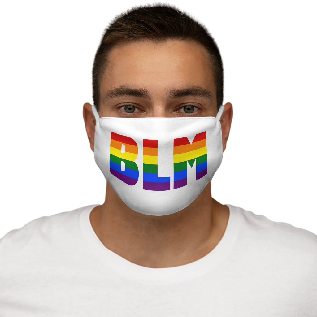 Black Lives Matter LGBTQ Máscara facial de poliéster/algodón ajustada