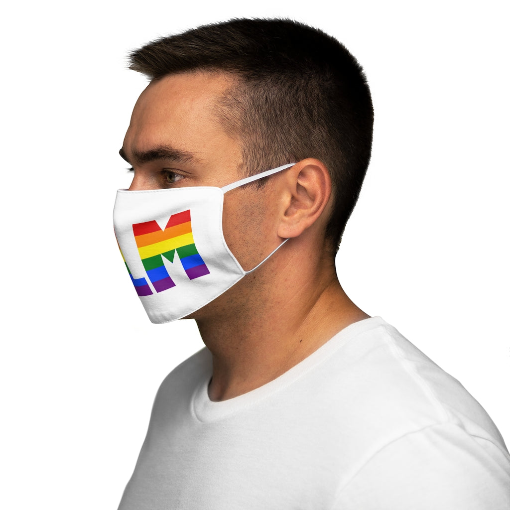 Black Lives Matter LGBTQ Máscara facial de poliéster/algodón ajustada