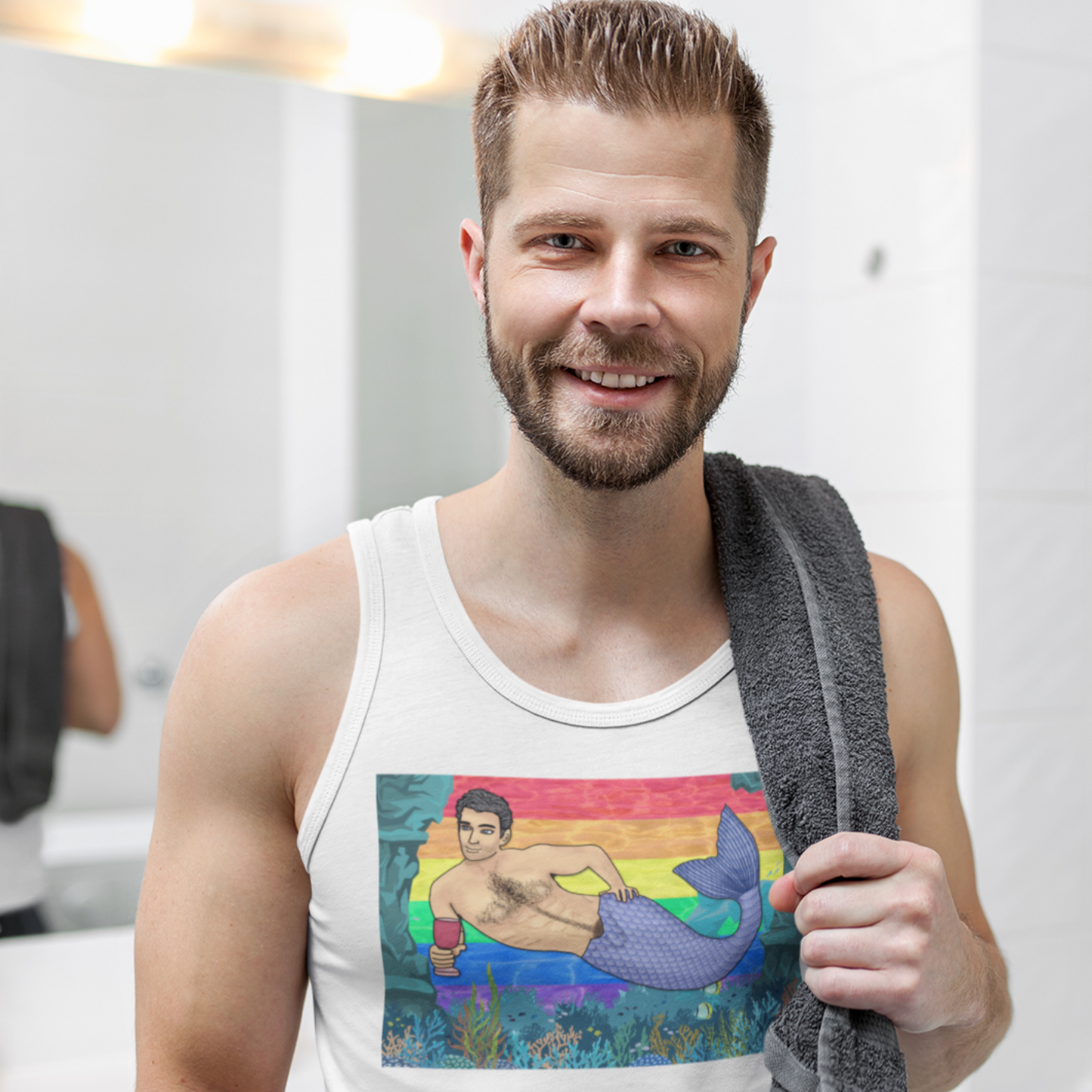 Gay Merman sous la mer Débardeur adulte