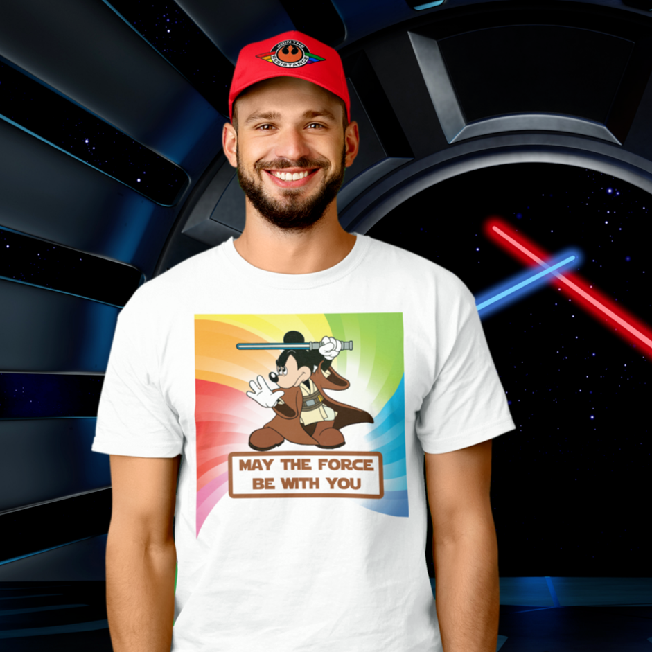 Gay Rainbow Jedi Mouse - Camiseta unisex para adultos