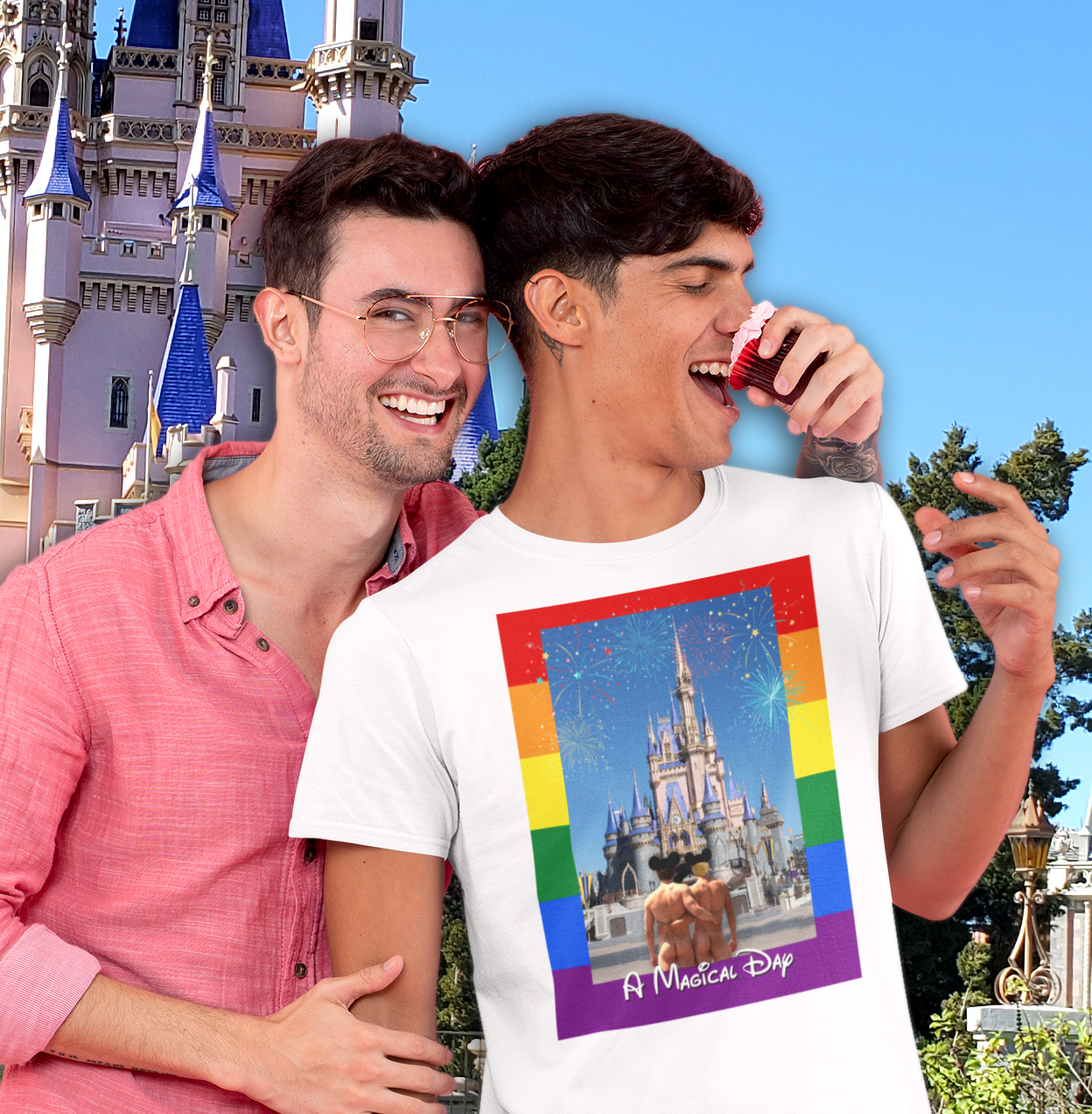 Camisetas para adultos del Orgullo Gay de un día mágico