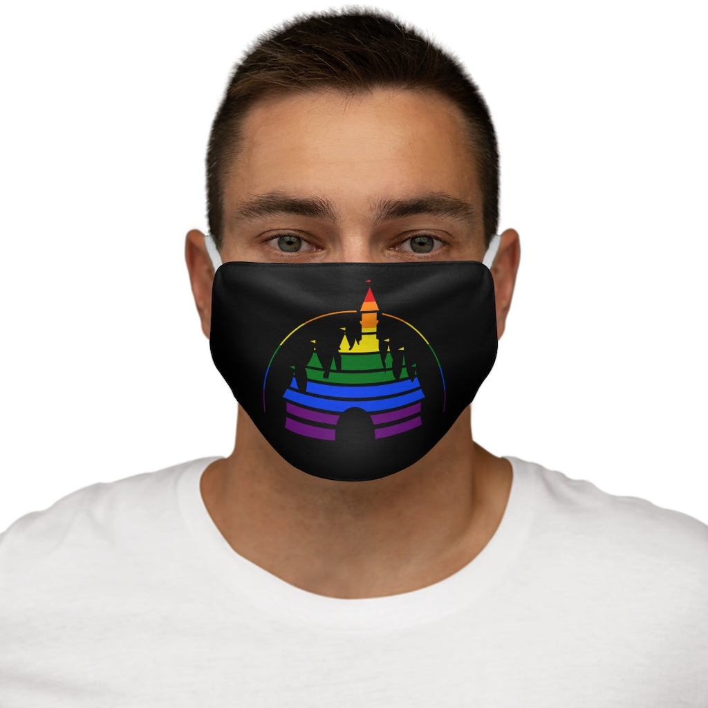 Rainbow Pride Cinderella Castle Snug-Fit Masque facial en polyester/coton