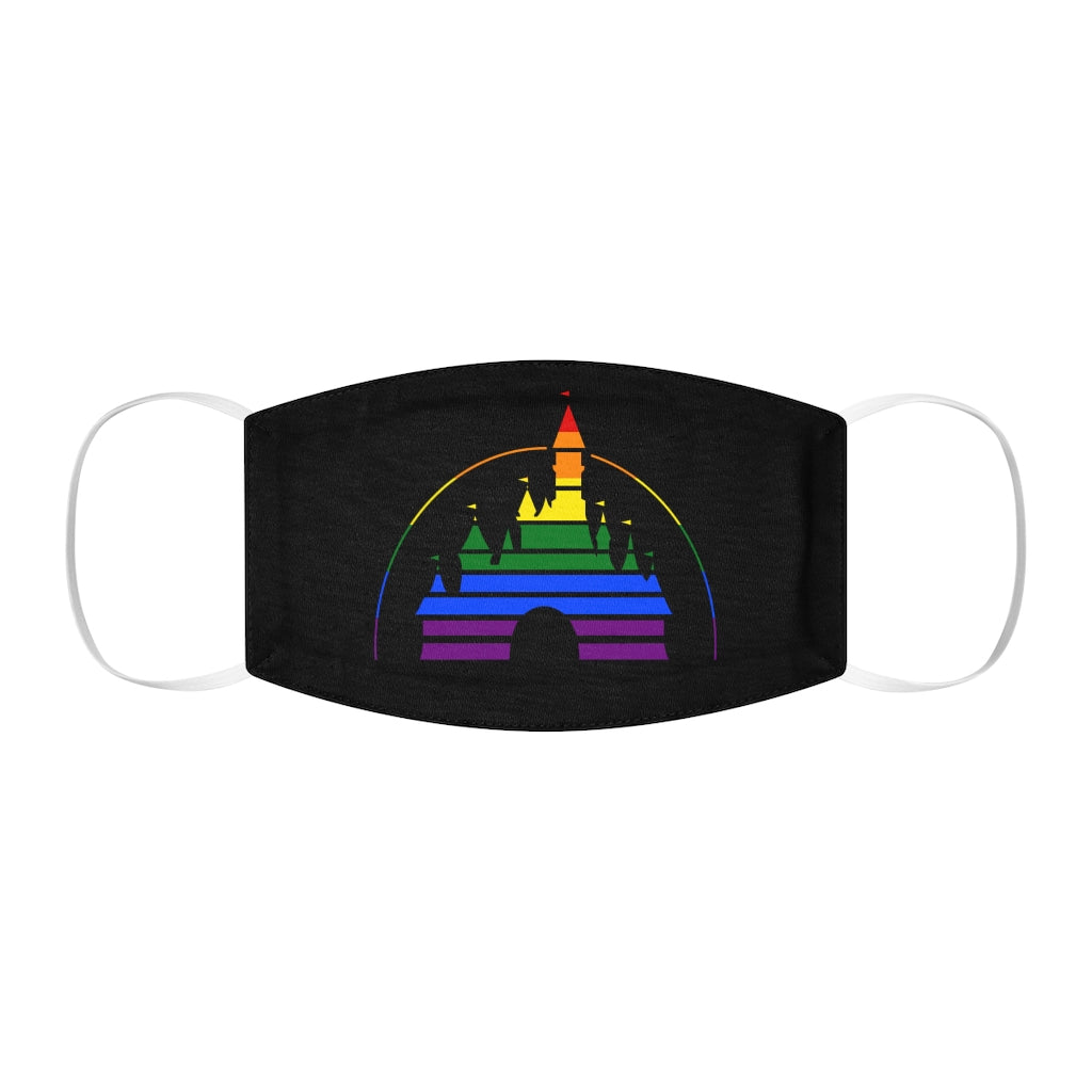 Rainbow Pride Cinderella Castle Snug-Fit Masque facial en polyester/coton