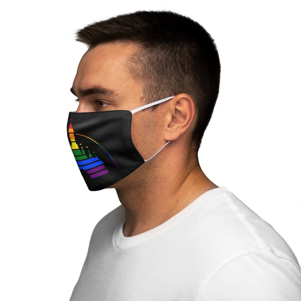 Rainbow Pride Cinderella Castle Snug-Fit Masque facial en polyester/coton