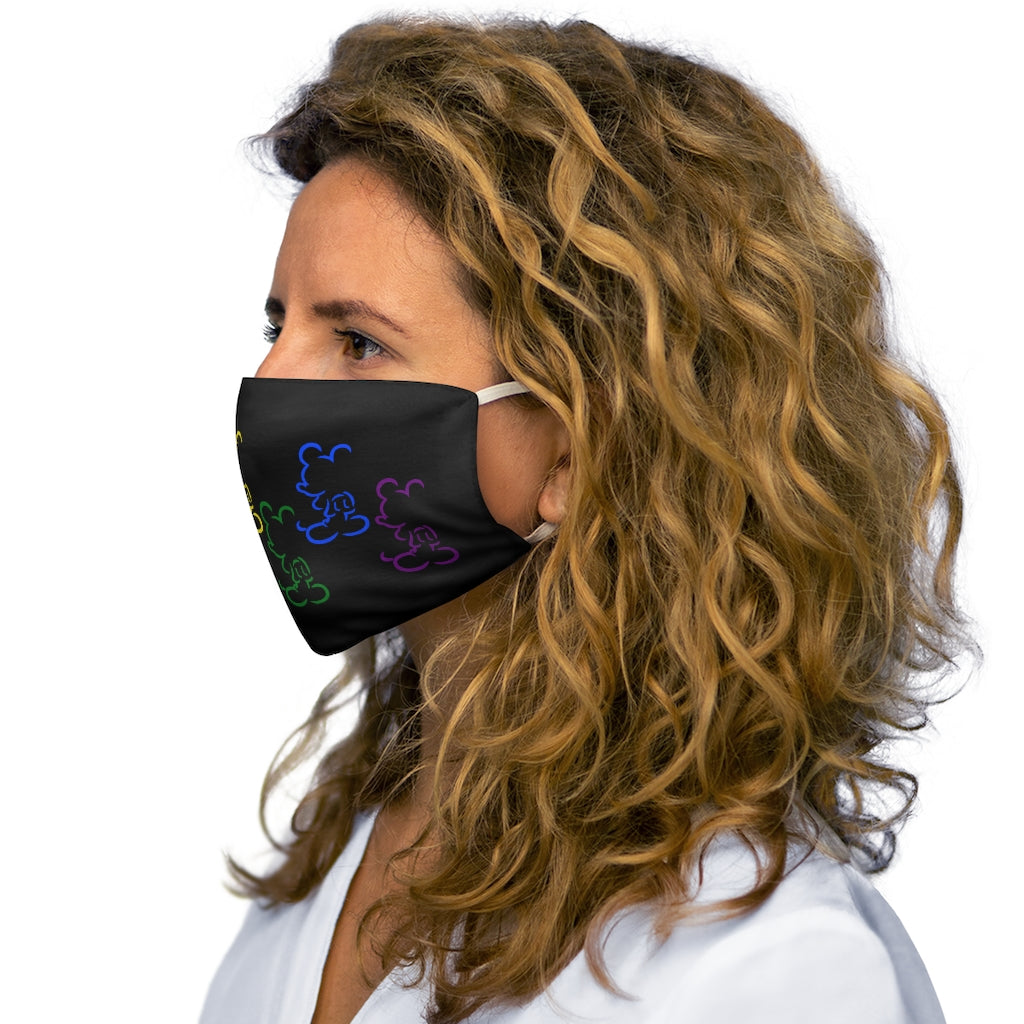 Masque facial en polyester/coton ajusté Rainbow Mouse Silhouettes