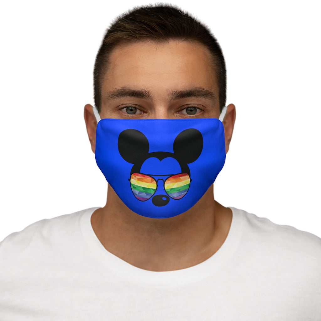 Rainbow Sunglasses Mouse Face Mask Snug-Fit Polyester/Cotton Face Mask