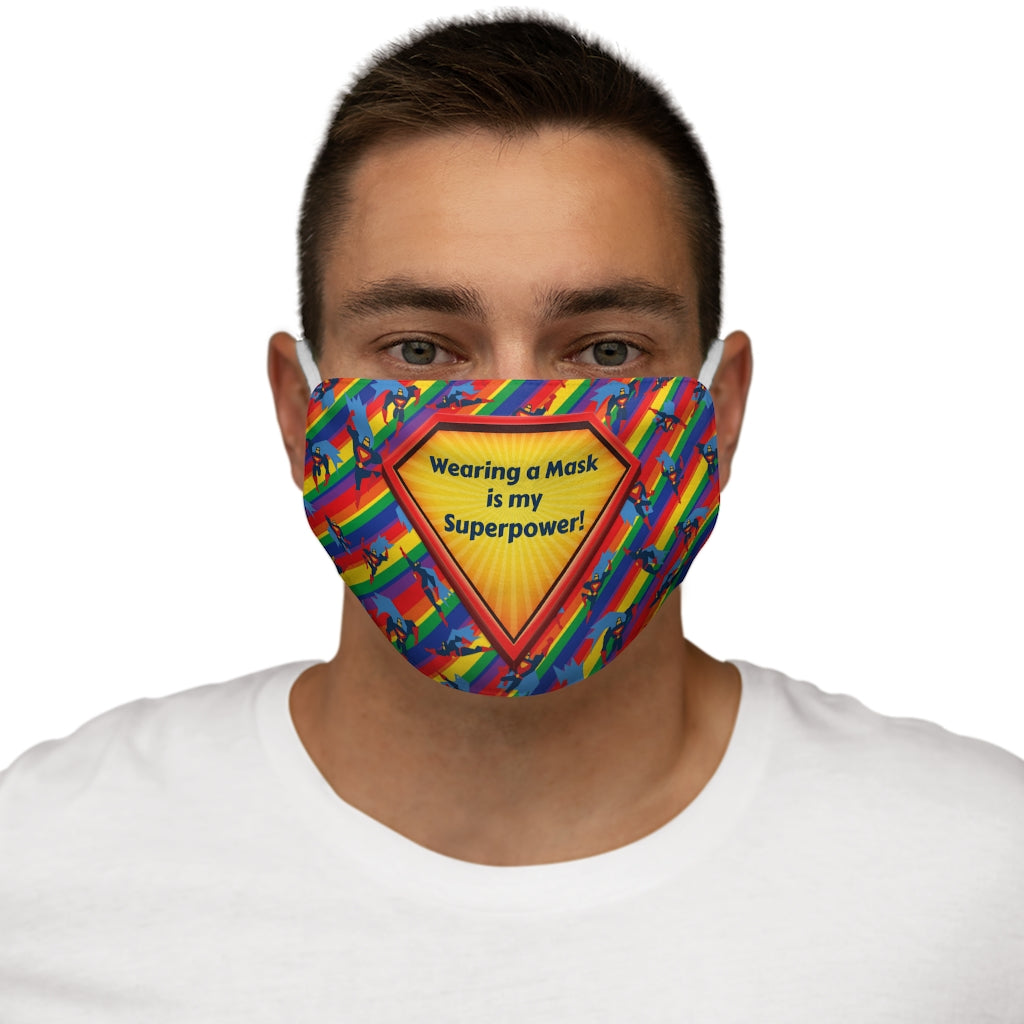 Masque facial en polyester/coton Superpower Snug-Fit