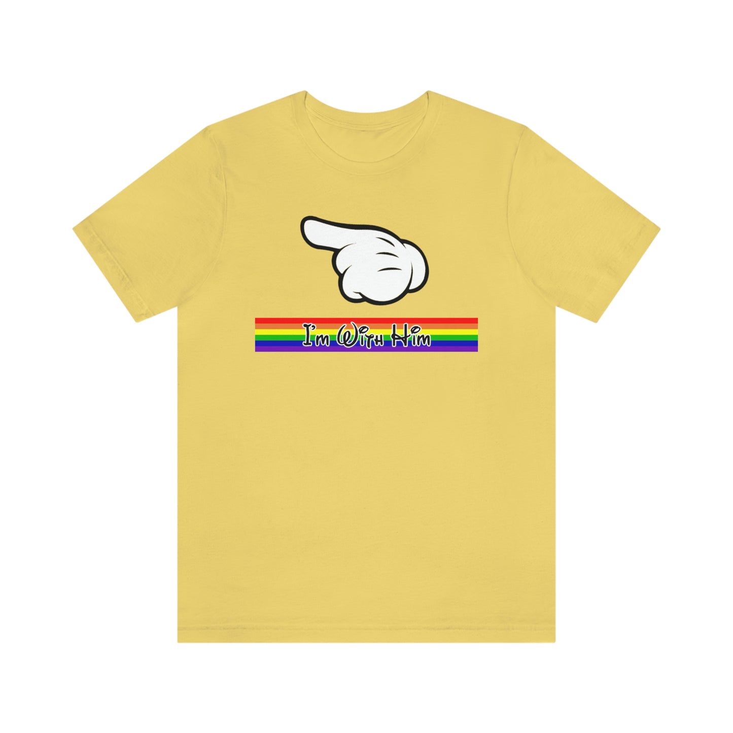 I'm with Him Mouse Hand Pointing Left Adult T-Shirt