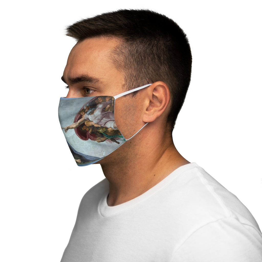 Adam porte un masque facial Masque facial en polyester/coton ajusté