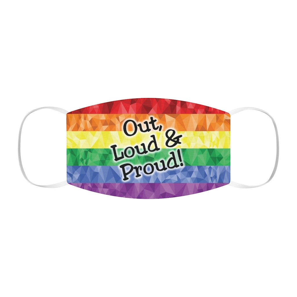 Masque facial en polyester/coton ajusté Out Loud & Proud