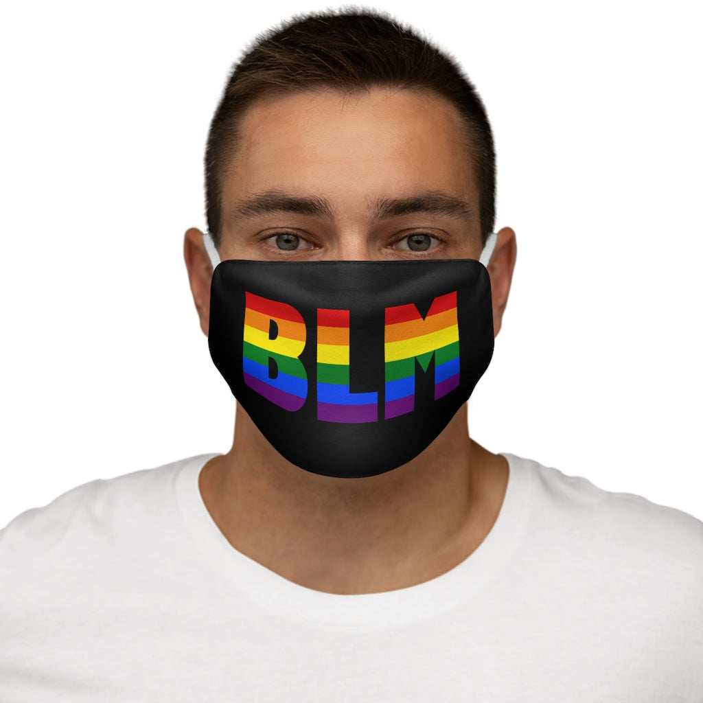Black Lives Matter LGBTQ Máscara facial de poliéster/algodón ajustada