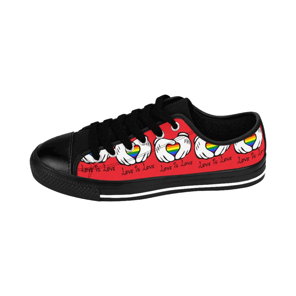 Baskets Homme Love is Love Mouse Hands - Rouge