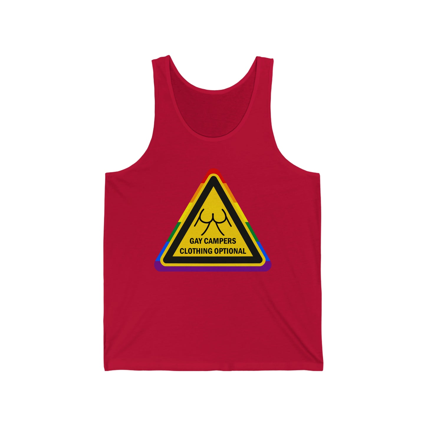 Gay Campers - Ropa Opcional Señal de Advertencia Adulto Unisex Tank Top