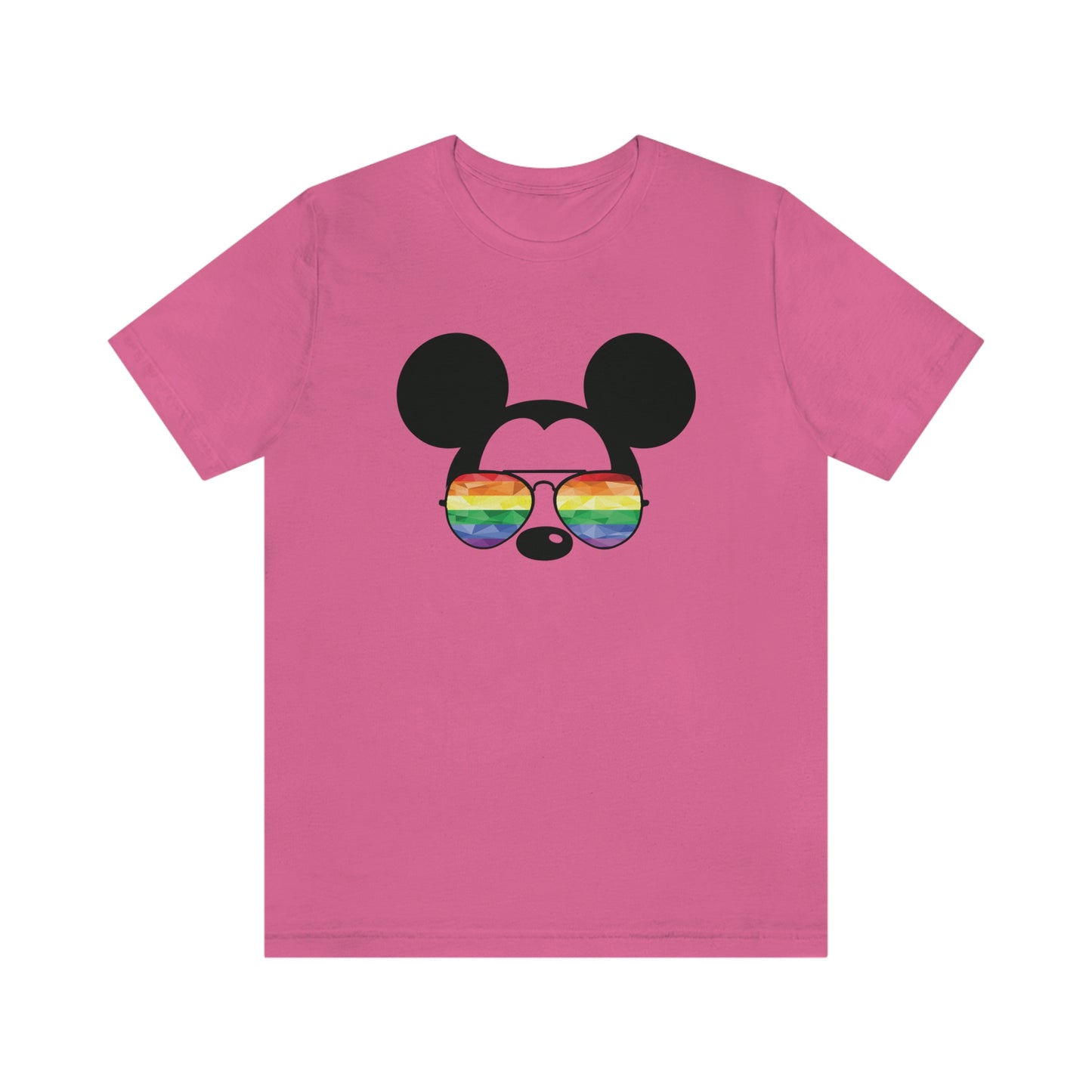 Rainbow Sunglasses Mouse Head Unisex T-Shirt