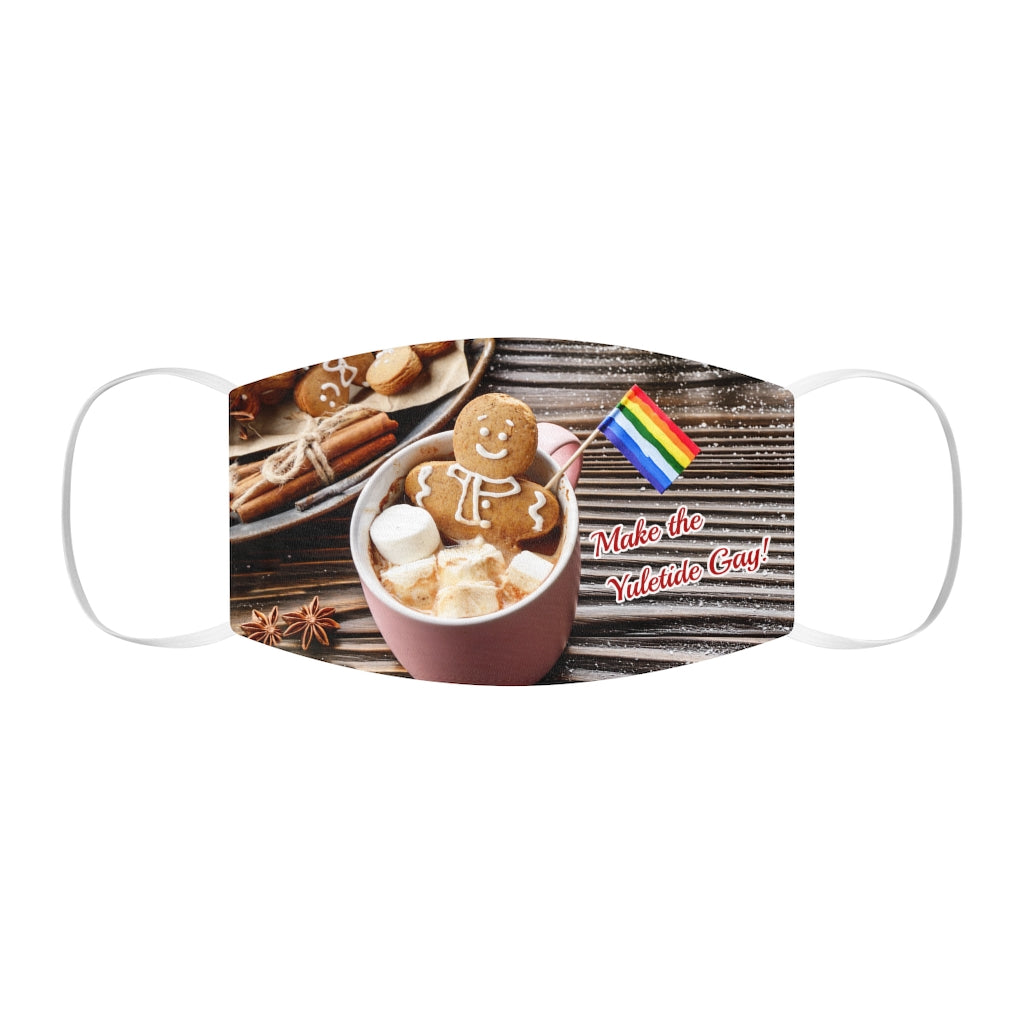 Fabriquez le masque facial en polyester/coton Yuletide Gay Gingerbread Man Snug-Fit