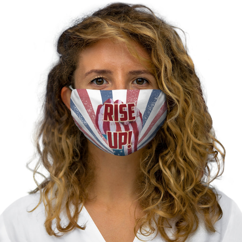 ¡Levantate! Mascarilla facial de poliéster/algodón de ajuste ceñido de American Protest