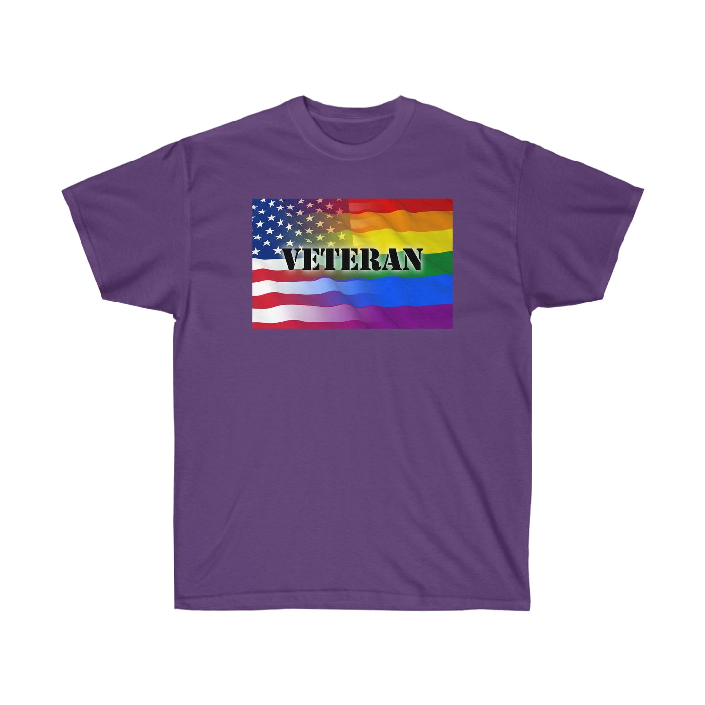 T-shirt unisexe adulte vétéran américain LGBTQ