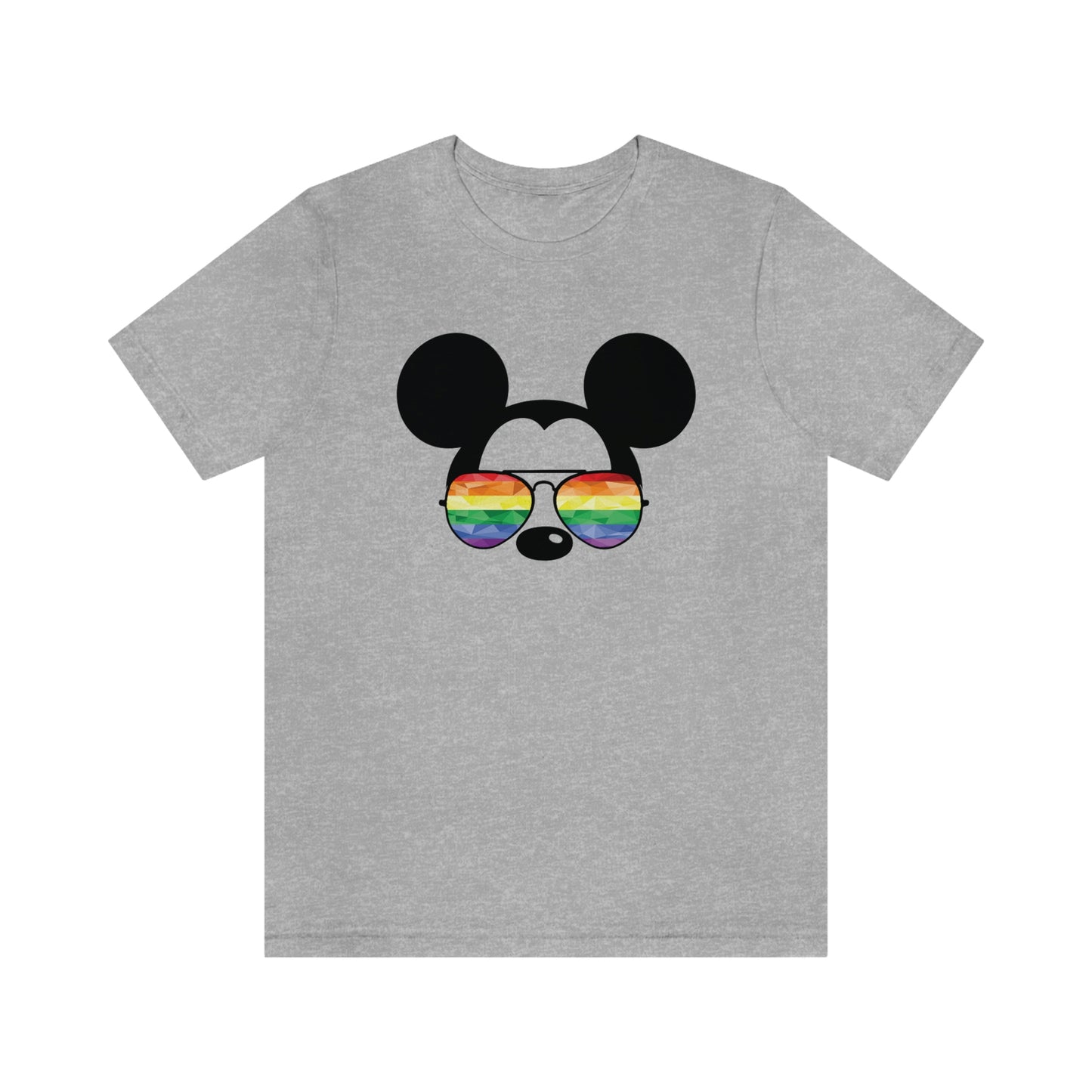 Rainbow Sunglasses Mouse Head Unisex T-Shirt
